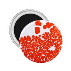 Red Spot Paint White Polka 2 25  Magnets by Mariart