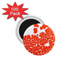 Red Spot Paint White Polka 1 75  Magnets (100 Pack) 