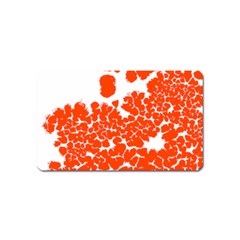 Red Spot Paint White Polka Magnet (name Card) by Mariart