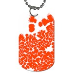 Red Spot Paint White Polka Dog Tag (One Side) Front