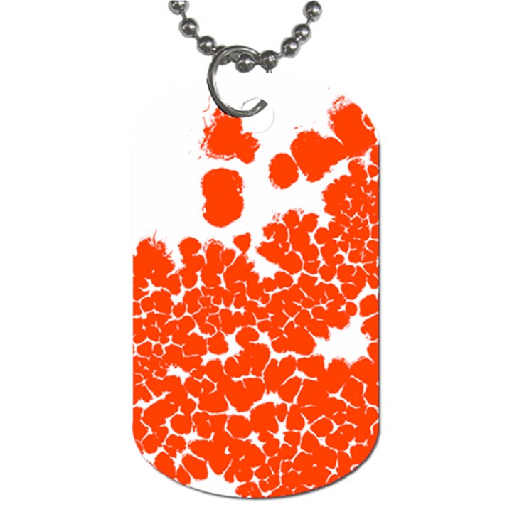 Red Spot Paint White Polka Dog Tag (One Side)