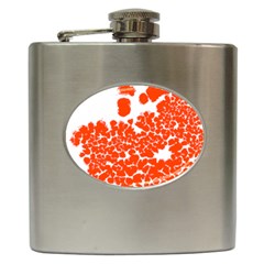 Red Spot Paint White Polka Hip Flask (6 Oz) by Mariart