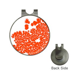 Red Spot Paint White Polka Hat Clips With Golf Markers by Mariart