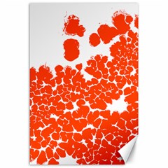 Red Spot Paint White Polka Canvas 24  X 36  by Mariart