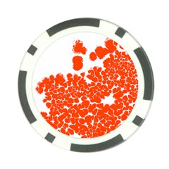 Red Spot Paint White Polka Poker Chip Card Guard by Mariart