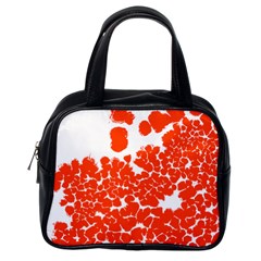 Red Spot Paint White Polka Classic Handbags (one Side) by Mariart