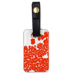 Red Spot Paint White Polka Luggage Tags (one Side)  by Mariart