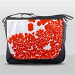 Red Spot Paint White Polka Messenger Bags Front