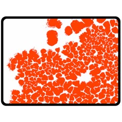 Red Spot Paint White Polka Double Sided Fleece Blanket (large)  by Mariart