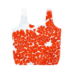 Red Spot Paint White Polka Full Print Recycle Bags (m)  by Mariart