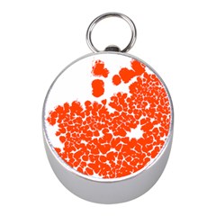 Red Spot Paint White Polka Mini Silver Compasses by Mariart