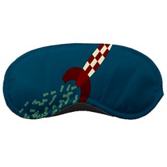 Rocket Ship Space Blue Sky Red White Fly Sleeping Masks by Mariart