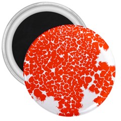 Red Spot Paint White 3  Magnets by Mariart