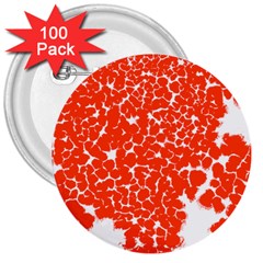 Red Spot Paint White 3  Buttons (100 Pack)  by Mariart