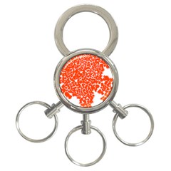 Red Spot Paint White 3-ring Key Chains by Mariart