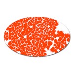 Red Spot Paint White Oval Magnet Front