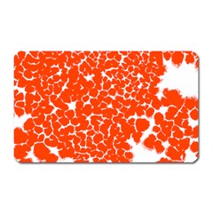 Red Spot Paint White Magnet (rectangular) by Mariart