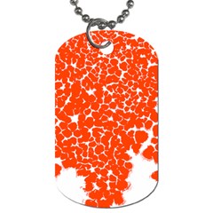 Red Spot Paint White Dog Tag (one Side) by Mariart