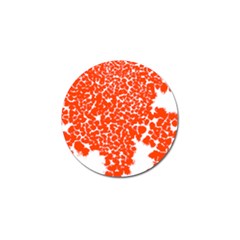 Red Spot Paint White Golf Ball Marker (4 Pack) by Mariart