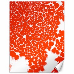 Red Spot Paint White Canvas 12  X 16   by Mariart