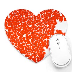 Red Spot Paint White Heart Mousepads by Mariart