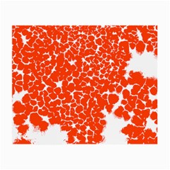 Red Spot Paint White Small Glasses Cloth (2-side) by Mariart