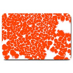 Red Spot Paint White Large Doormat  by Mariart