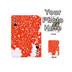 Red Spot Paint White Playing Cards 54 (mini)  by Mariart