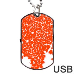 Red Spot Paint White Dog Tag Usb Flash (one Side) by Mariart