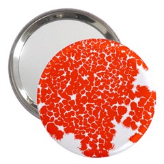 Red Spot Paint White 3  Handbag Mirrors by Mariart