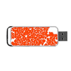 Red Spot Paint White Portable Usb Flash (one Side) by Mariart