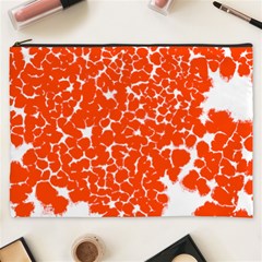 Red Spot Paint White Cosmetic Bag (xxxl)  by Mariart