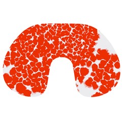 Red Spot Paint White Travel Neck Pillows by Mariart