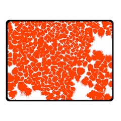 Red Spot Paint White Double Sided Fleece Blanket (small)  by Mariart