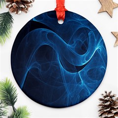 Smoke White Blue Ornament (round) by Mariart