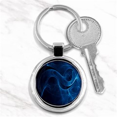 Smoke White Blue Key Chains (round)  by Mariart