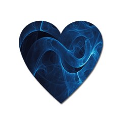 Smoke White Blue Heart Magnet by Mariart