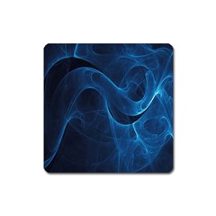 Smoke White Blue Square Magnet