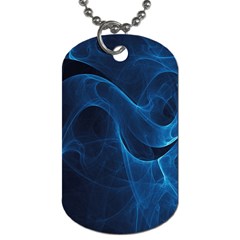 Smoke White Blue Dog Tag (one Side)