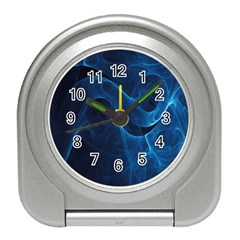 Smoke White Blue Travel Alarm Clocks by Mariart