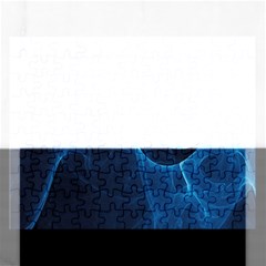 Smoke White Blue Rectangular Jigsaw Puzzl by Mariart