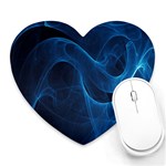 Smoke White Blue Heart Mousepads Front