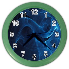 Smoke White Blue Color Wall Clocks by Mariart