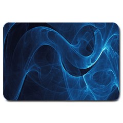 Smoke White Blue Large Doormat  by Mariart