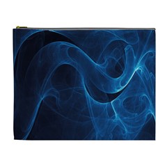 Smoke White Blue Cosmetic Bag (xl) by Mariart