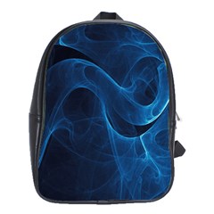 Smoke White Blue School Bags(large)  by Mariart