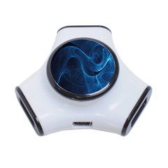 Smoke White Blue 3-port Usb Hub by Mariart