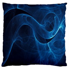 Smoke White Blue Large Cushion Case (two Sides) by Mariart