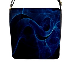 Smoke White Blue Flap Messenger Bag (l)  by Mariart