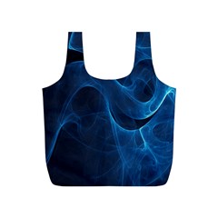 Smoke White Blue Full Print Recycle Bags (s)  by Mariart